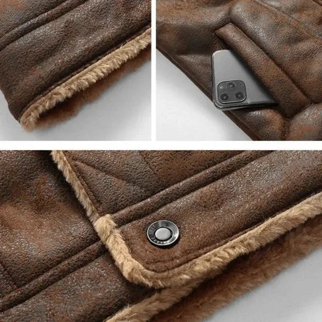 Jaqueta Masculina de Couro Bellvian