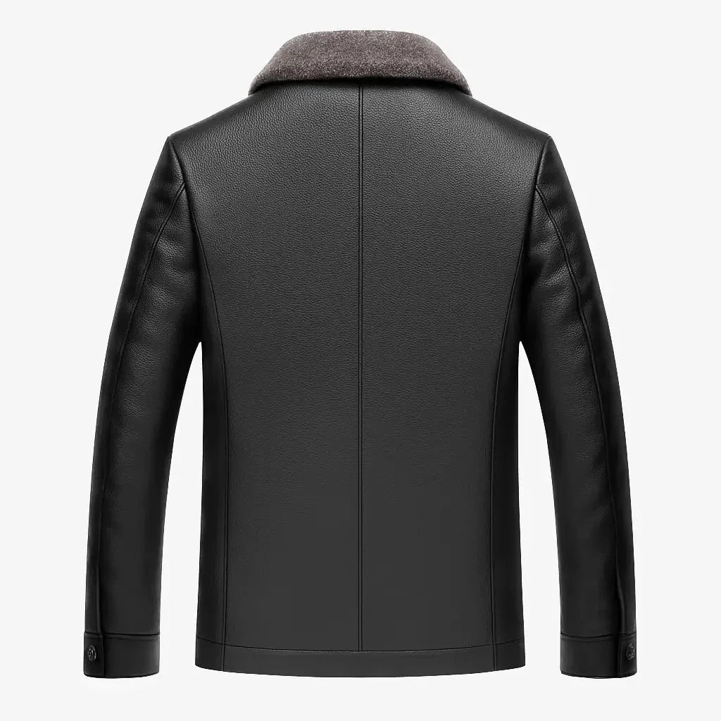 Jaqueta Masculina em Couro com Forro de Cashmere