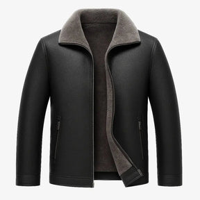 Jaqueta Masculina em Couro com Forro de Cashmere